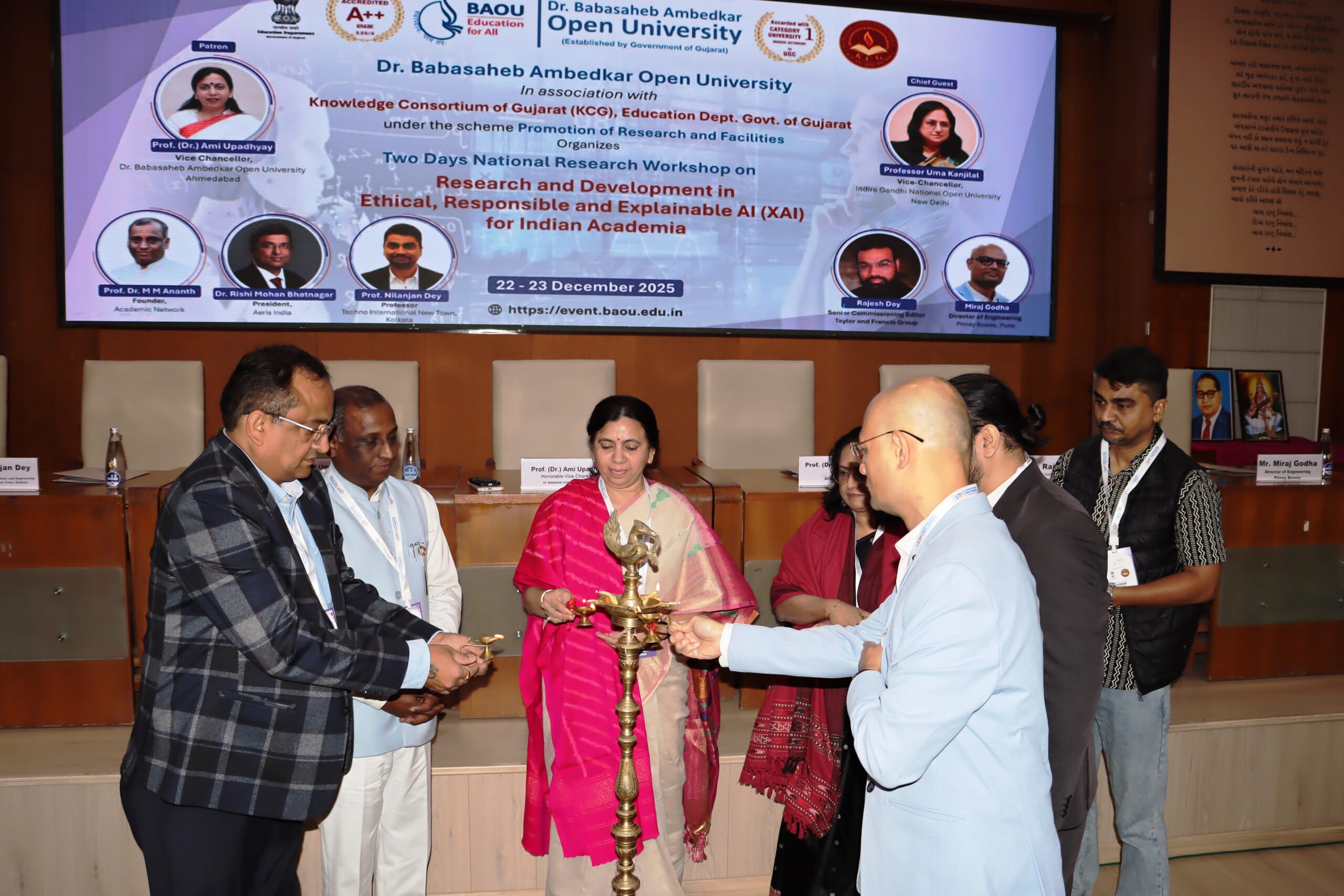 Inaugural Session with Dignitaries at BAOU Workshop on Ethical AI