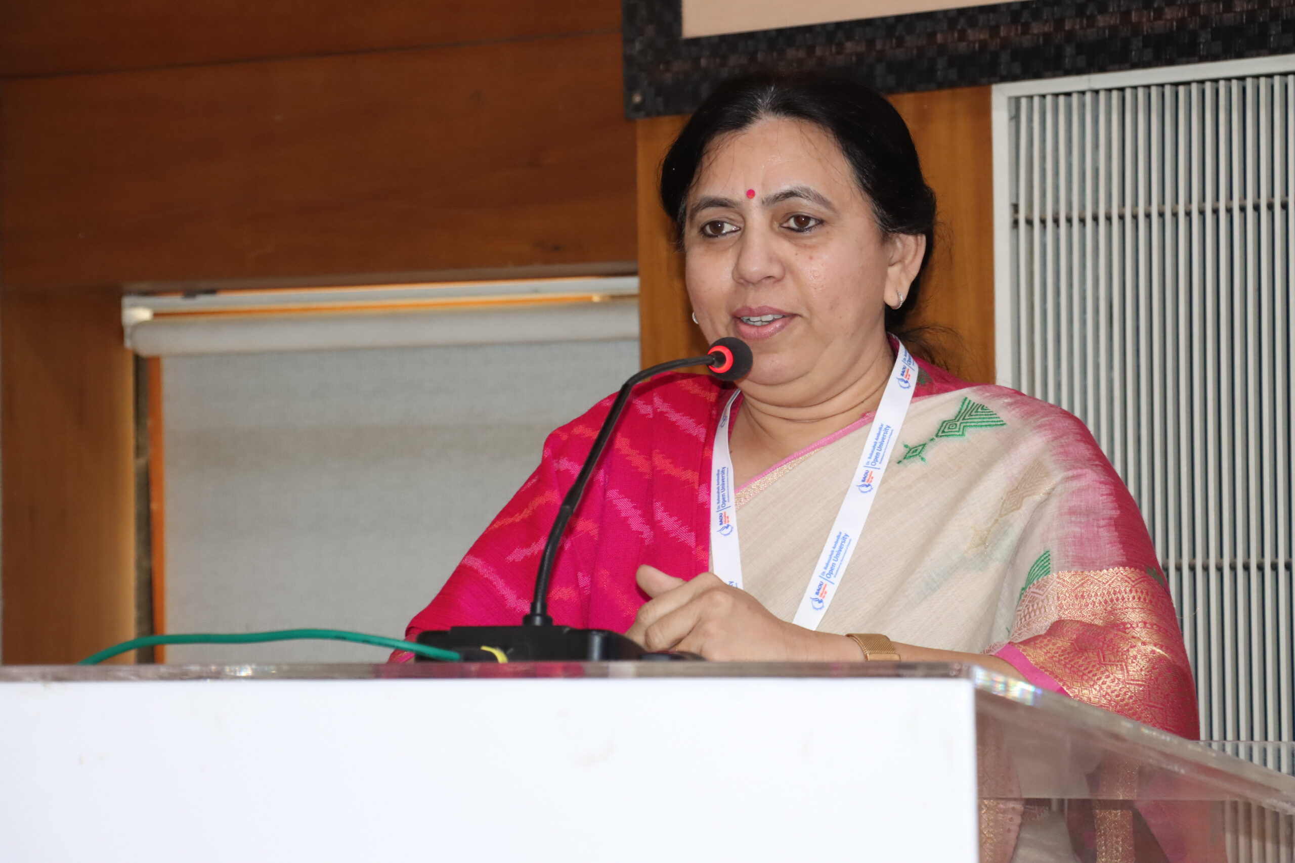 Prof. Ami Upadhyay, Vice Chancellor BAOU delivering Presidential Address