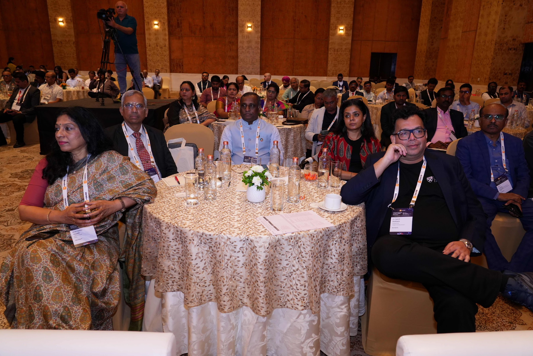 Prof. Dr. M.M. Ananth in the audience at the QS I-GAUGE AI adoption discussion